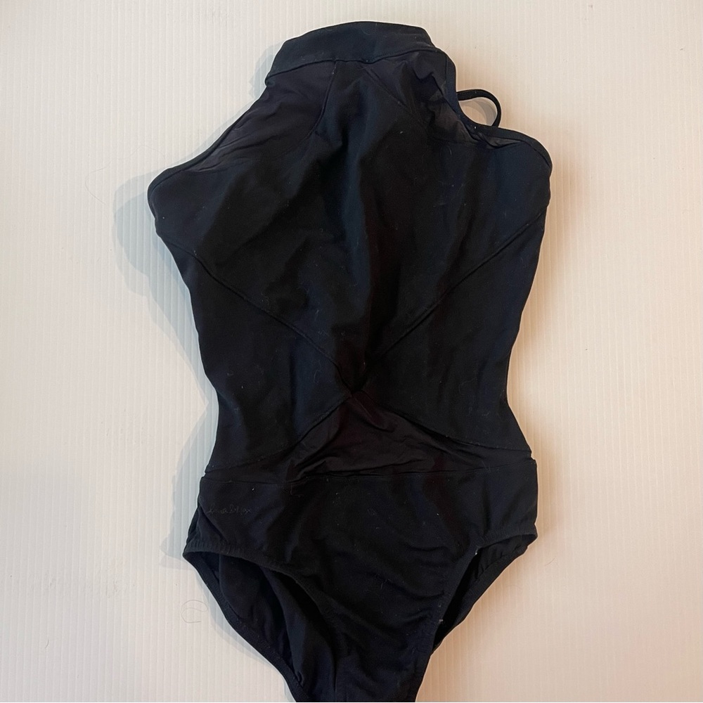 Bloch black high neck leotard - adult small